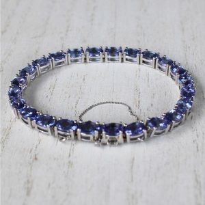 14k white gold tanzanite bracelet